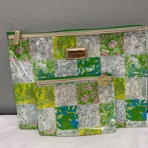 Lily Pulitzer travel/toiletry bags set of 2